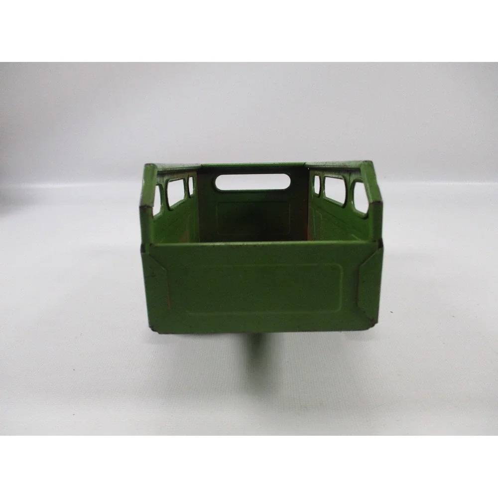 Vintage Nylint Green Pressed Steel Farm Utility Trailer Wagon 11
